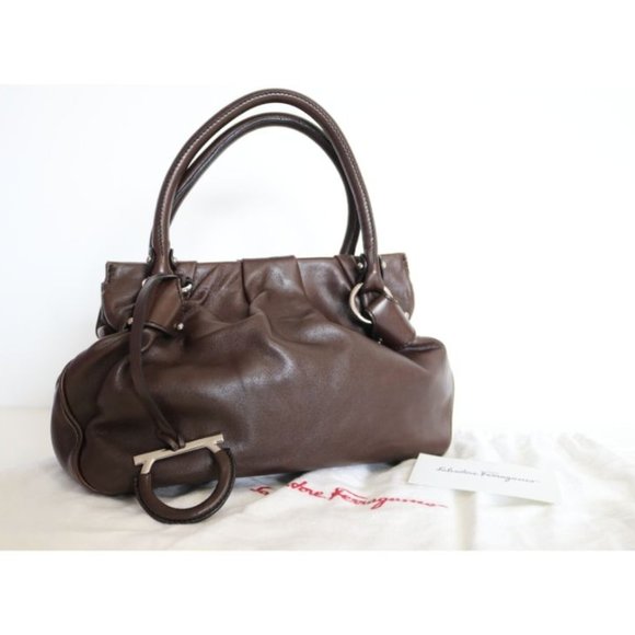 Salvatore Ferragamo Brown Leather Shoulder Bag - Picture 3 of 11